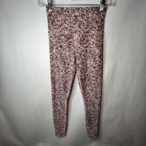 Athleta Elation 7/8 Tight Leggings Printed Multicolor Pilates Yoga sz 2XS